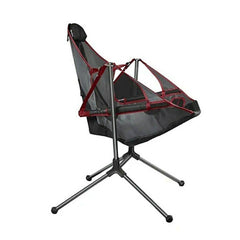 Camping Chair Foldable Swing Luxury Recliner Relaxation Swinging Comfort Lean Back Outdoor Folding Chair Outdoor Freestyle Portable Folding Rocking Chair Black