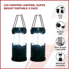 LED Camping Lantern, Super Bright Portable 2 Pack