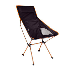 Camping Chair Folding High Back Backpacking Chair with Headrest Orange