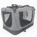 YES4PETS Medium Portable Foldable Dog Cat Puppy Rabbit Soft Crate Carrier-Grey