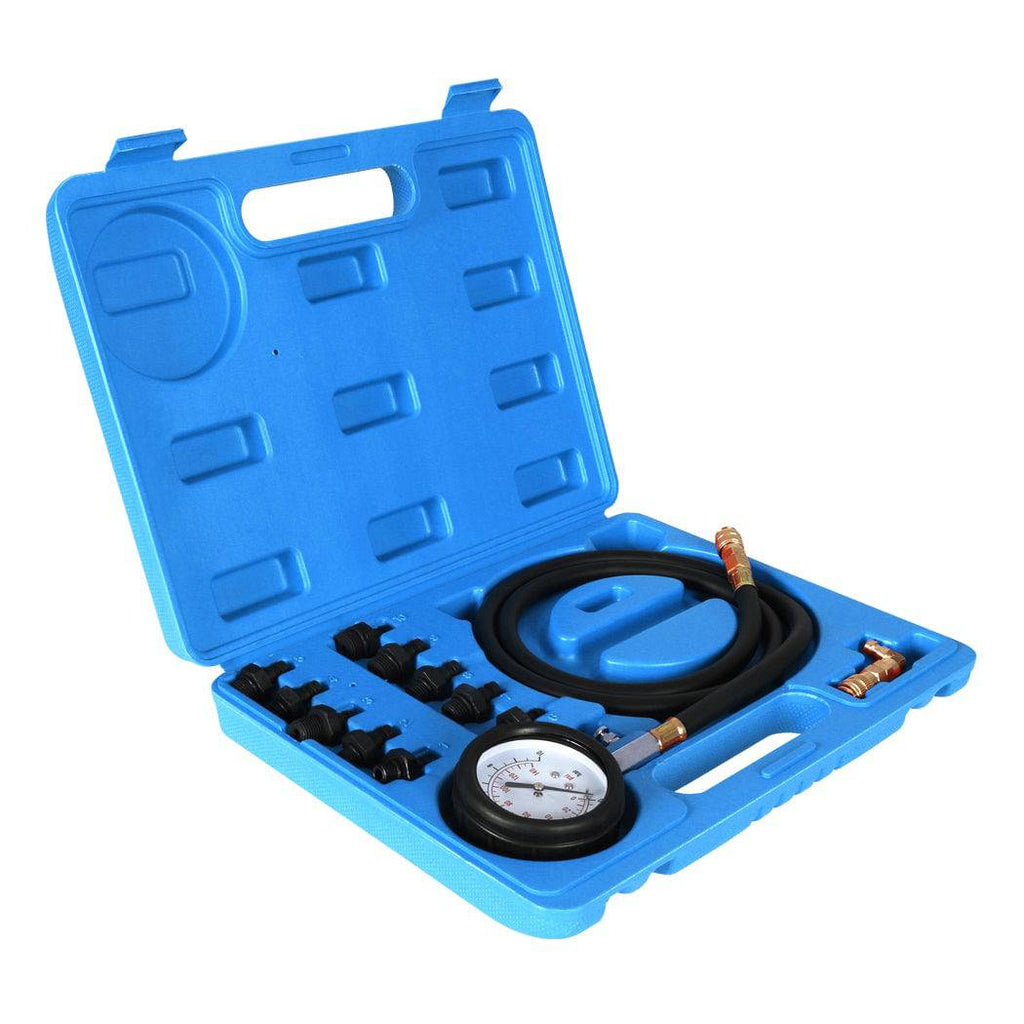 Engine Oil Pressure Test Kit 12pc Diagnostic Gauge Set
