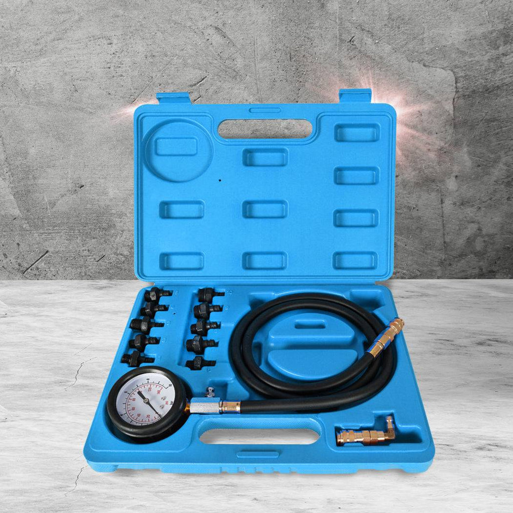 Engine Oil Pressure Test Kit 12pc Diagnostic Gauge Set