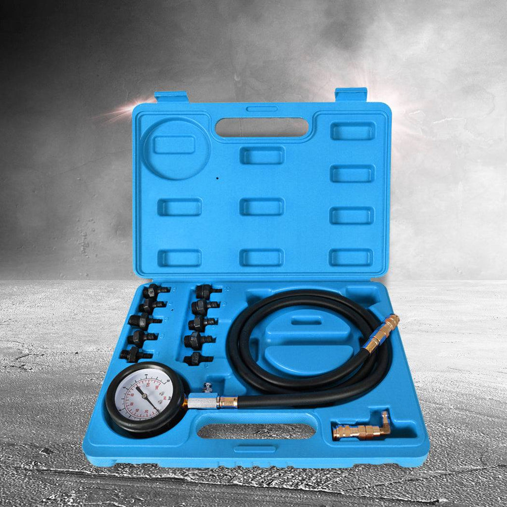 Engine Oil Pressure Test Kit 12pc Diagnostic Gauge Set