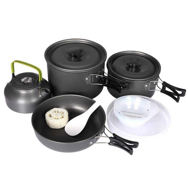 16-Piece Camping Cookware Set with Pot, Pan & Utensils