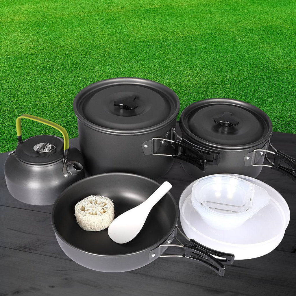 16-Piece Camping Cookware Set with Pot, Pan & Utensils