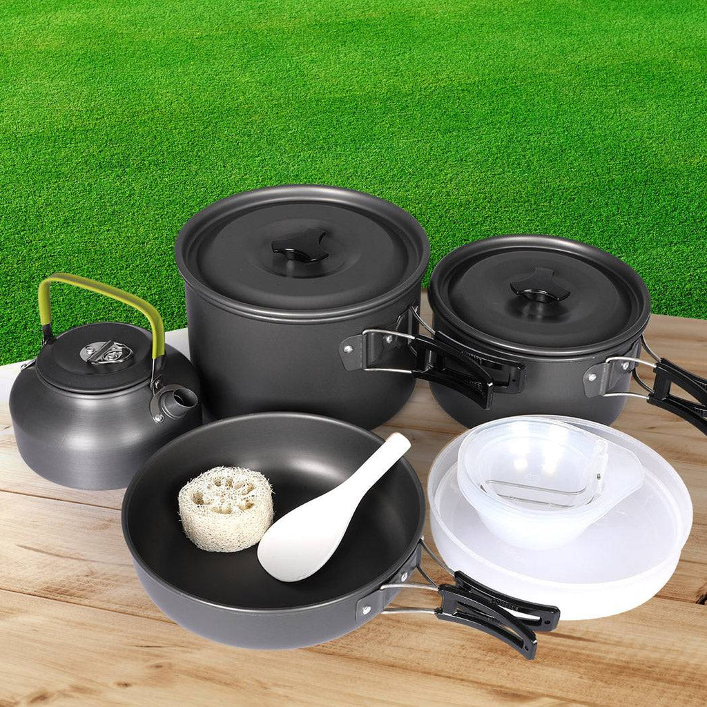 16-Piece Camping Cookware Set with Pot, Pan & Utensils