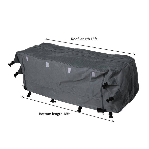 Caravan Covers Campervan 4 Layer Heavy Duty UV Waterproof Carry bag Covers M Grey