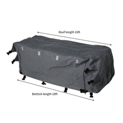 Caravan Covers Campervan 4 Layer Heavy Duty UV Waterproof Carry bag Covers M Grey
