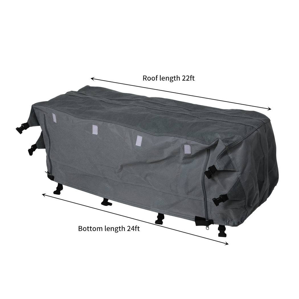 Caravan Covers Campervan 4 Layer Heavy Duty UV Waterproof Carry bag Covers XL Grey