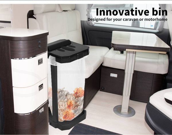 Collapsible Caravan Rubbish Bin Outdoor Garbage Can Trash Waste Basket 77 Bags