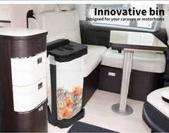 Collapsible Caravan Rubbish Bin Outdoor Garbage Can Trash Waste Basket 77 Bags