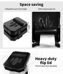 Collapsible Caravan Rubbish Bin Outdoor Garbage Can Trash Waste Basket 77 Bags