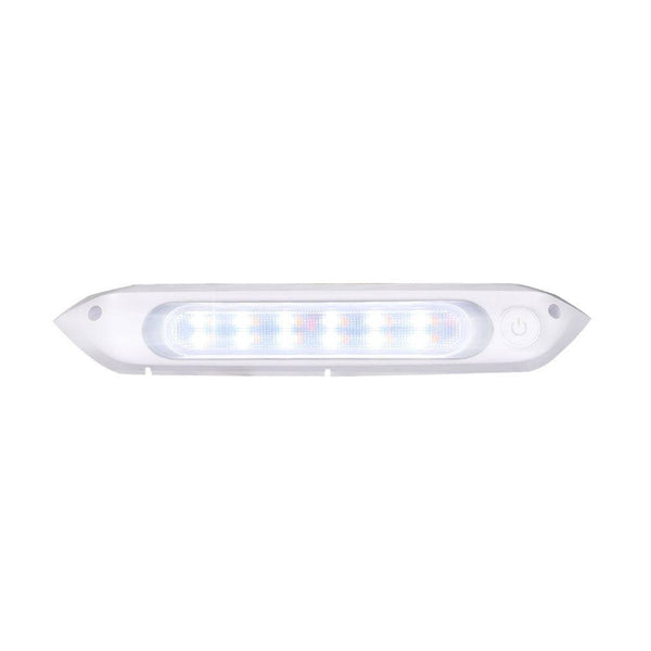 Dual LED Awning Light Amber White 12V 24V Waterproof 287mm Caravan RV Exterior