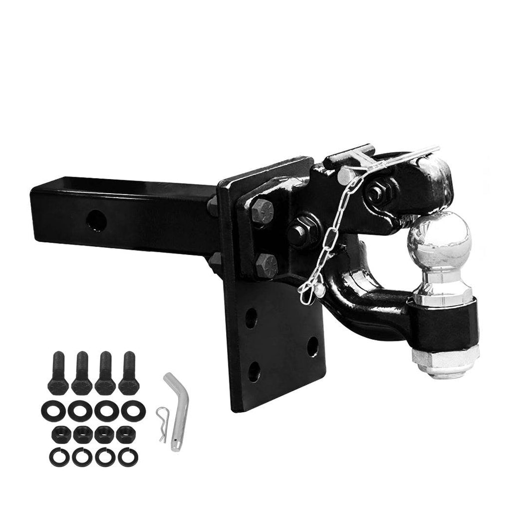 Manan 8Ton Pintle Hook Tow Bar Hitch Ball Combo Receiver Arm Trailer 4WD Caravan