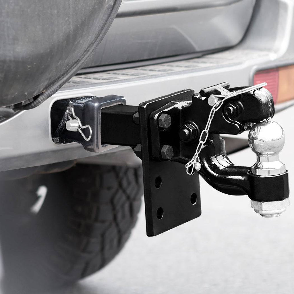 Manan 8Ton Pintle Hook Tow Bar Hitch Ball Combo Receiver Arm Trailer 4WD Caravan