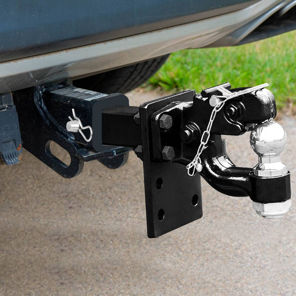 Manan 8Ton Pintle Hook Tow Bar Hitch Ball Combo Receiver Arm Trailer 4WD Caravan