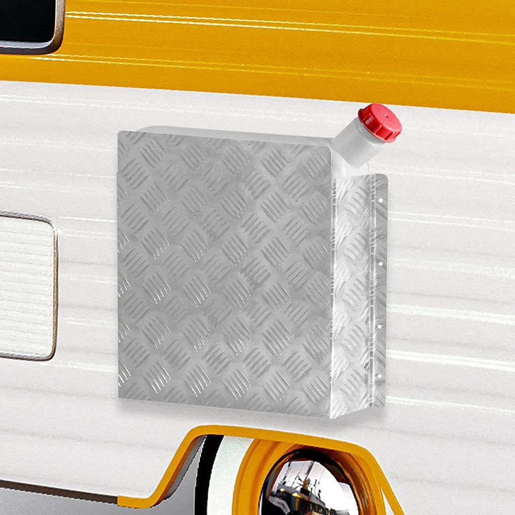 Manan Caravan Diesel Heater Tank Cover for 10L 15L Fuel Tank Silver Aluminium