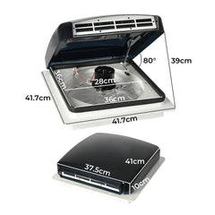 Manan Caravan Roof Vent 12V Hatch Air Exhaust Fan Rain RV Trailer Motorhome