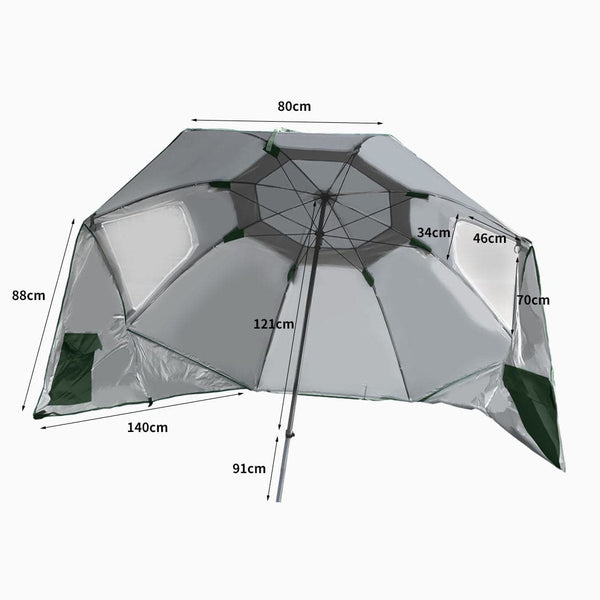 Outdoor Umbrella Beach Umbrellas Sun Shade Weather Patio Garden Shelter Tilt 2M