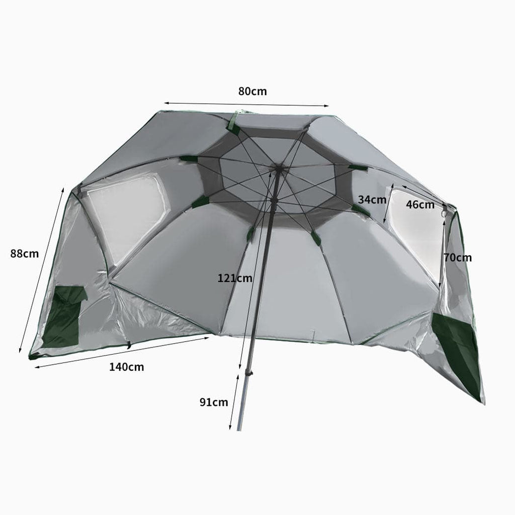 Outdoor Umbrella Beach Umbrellas Sun Shade Weather Patio Garden Shelter Tilt 2M