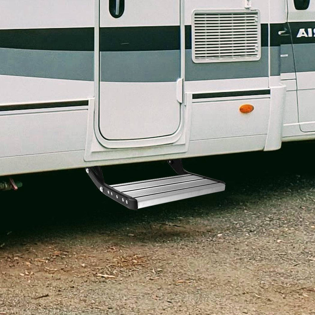 Traderight Caravan Step Aluminum Pull Out Folding Ladder Stool Trailer RV Parts
