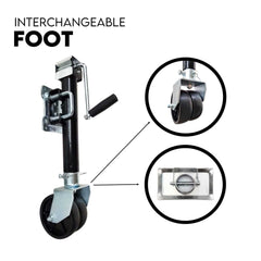 Round Jack Stand with Wheel - Heavy Duty 2270 kg Trailer Jack