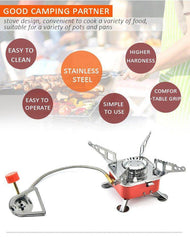 Portable Gas Stove Single Ignition Camping Stove Stainless Steel  Portable Outdoor Gas Stove