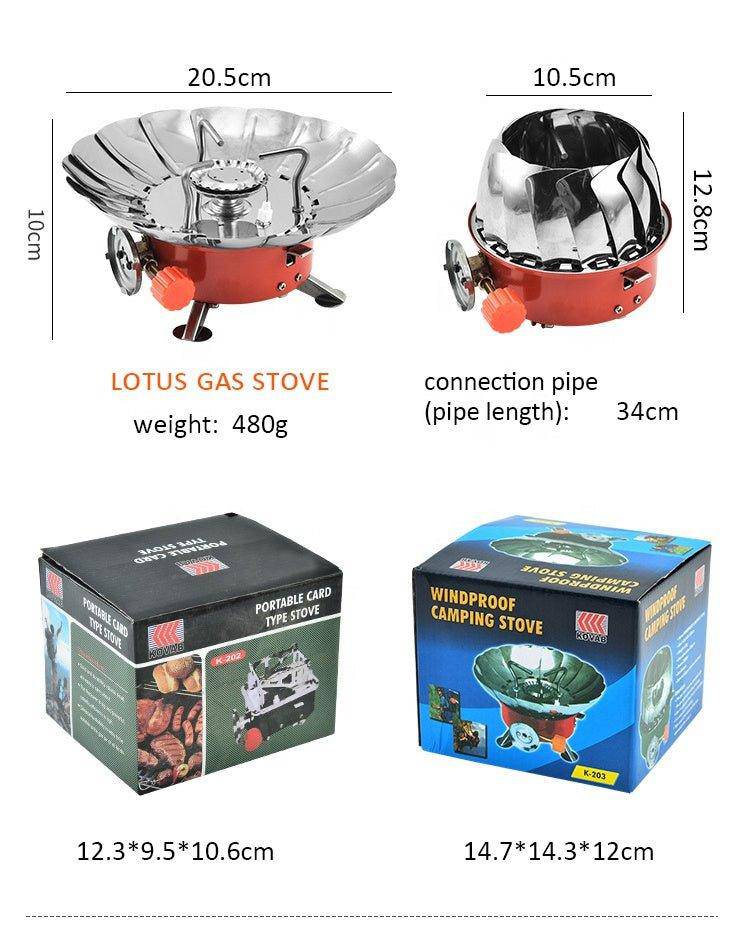 Portable Gas Stove Single Ignition Camping Stove Stainless Steel  Portable Outdoor Gas Stove