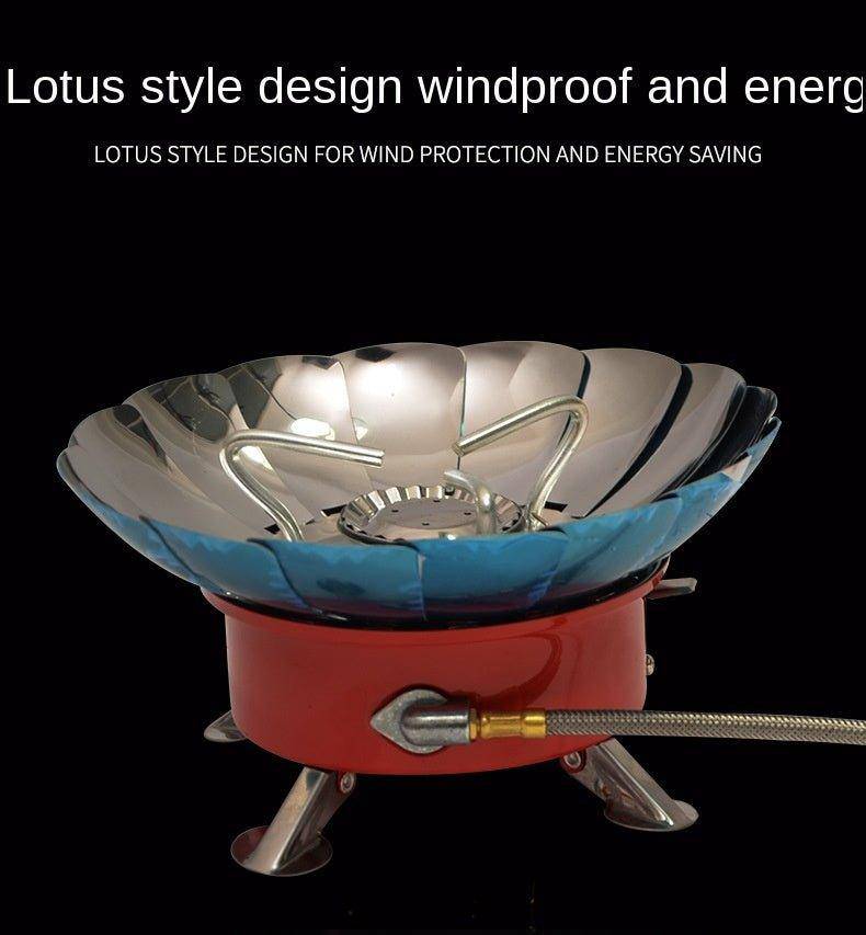 stoves outdoor portable windproof lotus gas stove head camping stove picnic fishing drive trip travel accessories