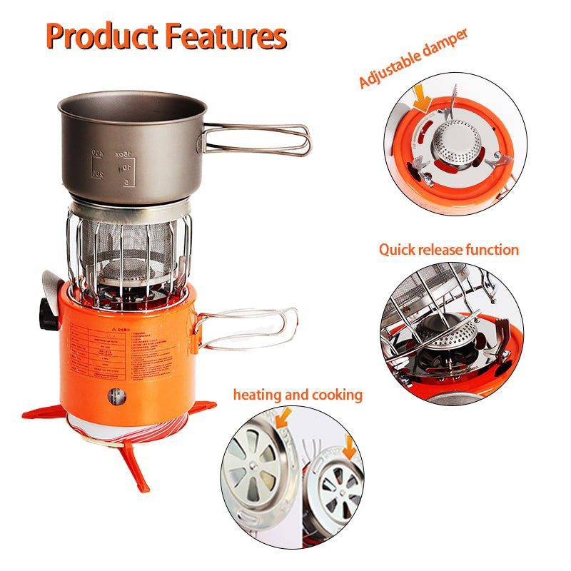 Cheap outdoor MINI 1000W manual ignition ice fishing propane gas stove removable outdoor stove for camping traveling