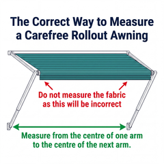 How to measure a Carefree rollout awning