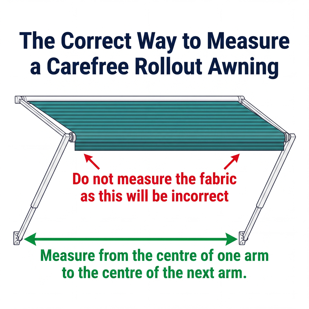 How to measure a Carefree rollout awning
