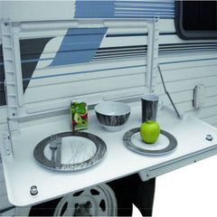 Picnic Table W/Backing Plate -White 805 x 435mm