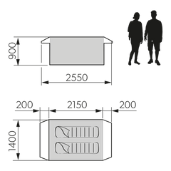 2 Person Inflatable Swag - Pico FTC 2x2 TC By Dometic