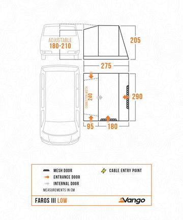 Vango Faros III Awning Low -11.20kg by Vango