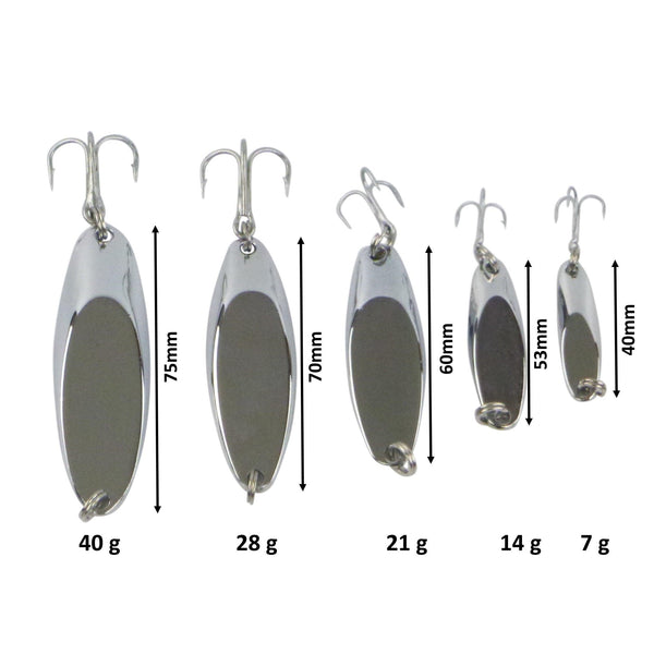 Finesse Chrome Kaster Jig, 7 Grams. Pack of 4 Jigs