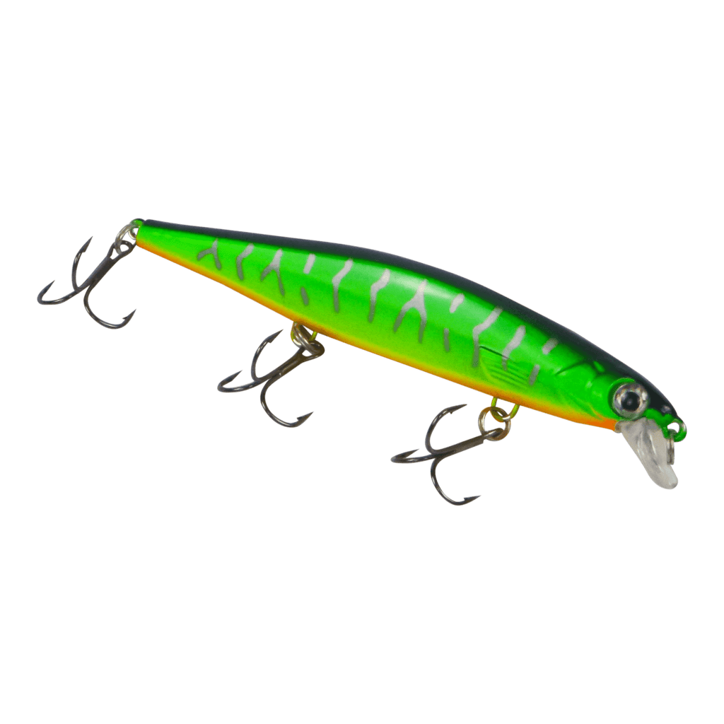 Finesse 'Chudan' 110mm Sinking/Diving Minnow, Lime Green