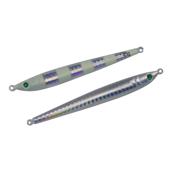 Finesse Pencil Jig, 40gm, Lumo Silver, 2 pack