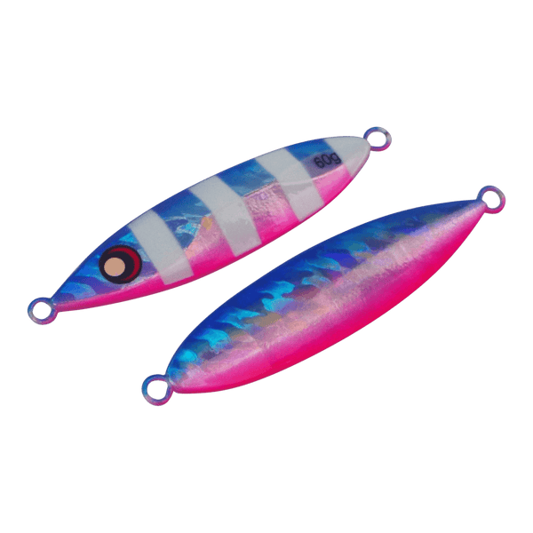 Finesse Slow Pitch Flutter Jig, 60gm, Blue Blush, 2 pack