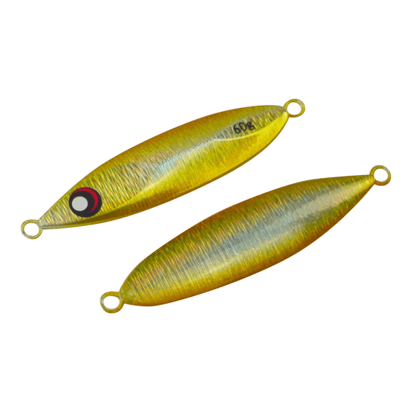 Finesse Slow Pitch Flutter Jig, 60gm, Gold Flash, 2 pack
