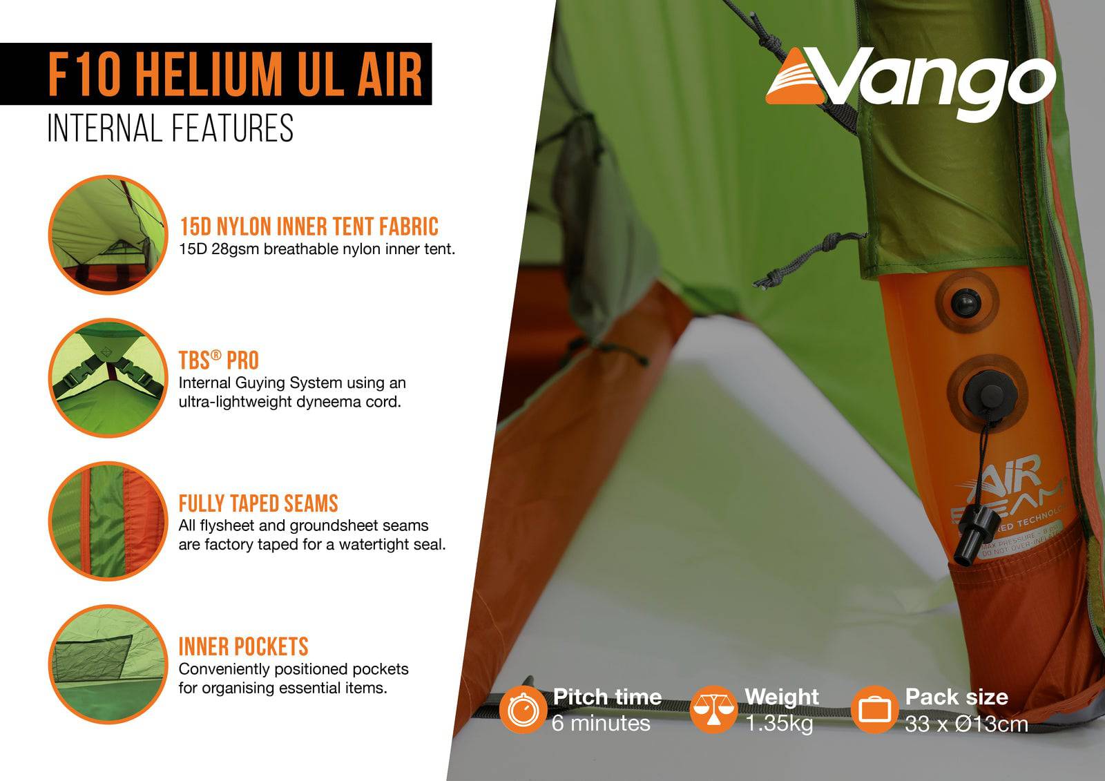 Person Expedition Tent Helium Air UL Tent by F10 - Main Image