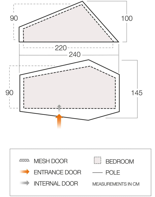 1 Person Tent - Hydrogen Air Tent - 0.60kg by F10