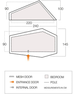 1 Person Tent - Hydrogen Air Tent - 0.60kg by F10