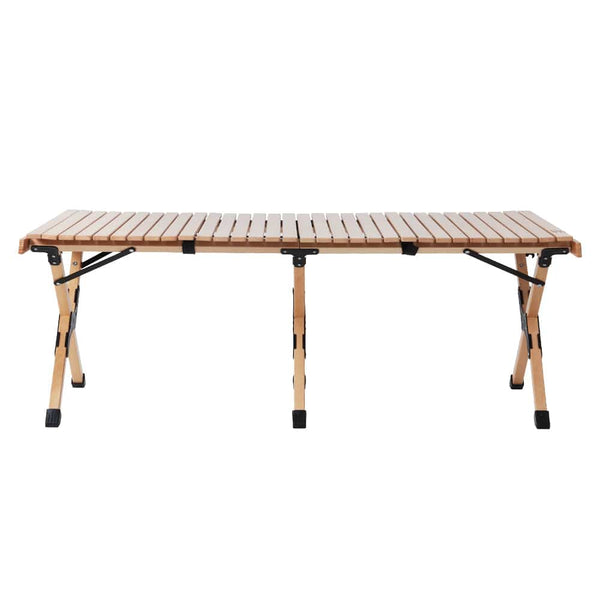 Gardeon Outdoor Furniture Wooden Egg Roll Picnic Table Camping Desk 120CM