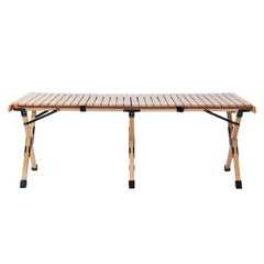 Gardeon Outdoor Furniture Wooden Egg Roll Picnic Table Camping Desk 120CM