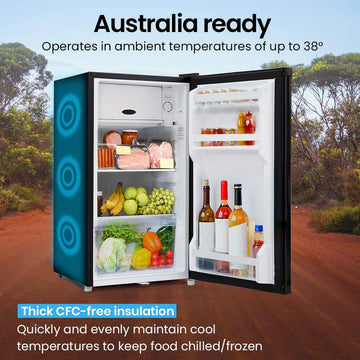 GECKO 95L Portable Upright Fridge Freezer Camping Caravans Bar Fridges 12V/24V Refrigerator