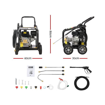 Giantz 4800PSI Petrol High Pressure Washer 20m Hose Gurney