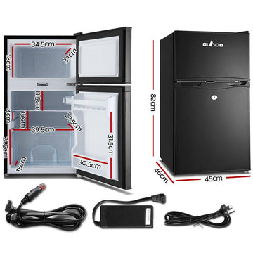 Glacio 90L Upright Portable Fridge Freezer 12V/24V/240V