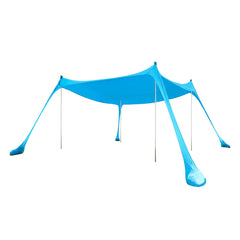 Mountview Beach Canopy Tent 4-6 Person Sun Shade Shelter 300x300cm Blue