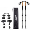 Mountview 2 Pcs Hiking Trekking Poles Walking Stick Adjustable Lightweight Grey